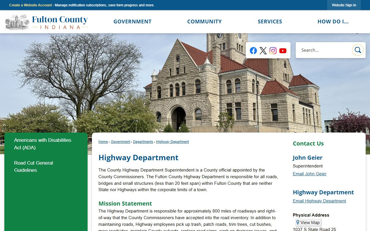Fulton County court dockets travel advisory and highway department page