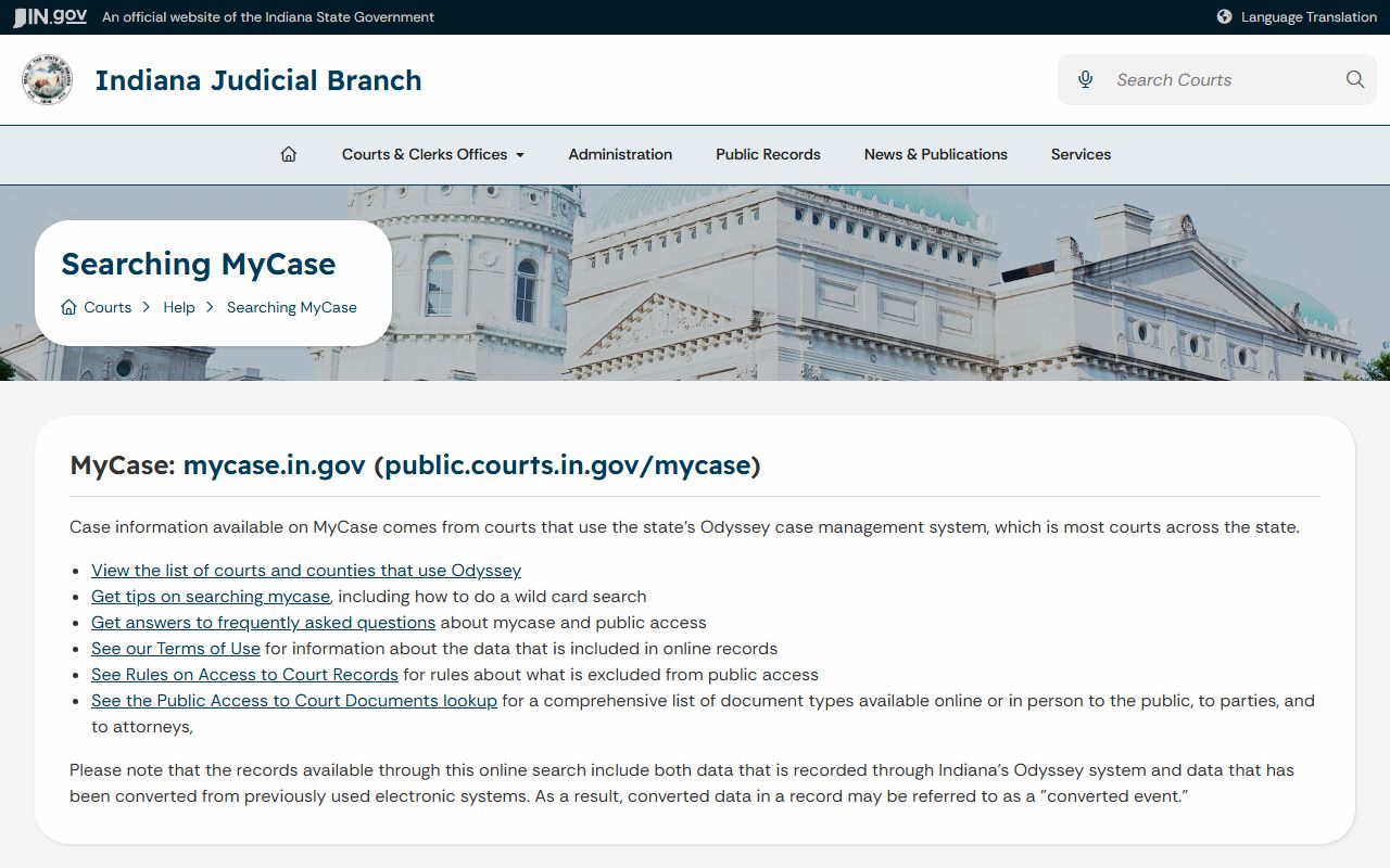Fulton County court records MyCase help page