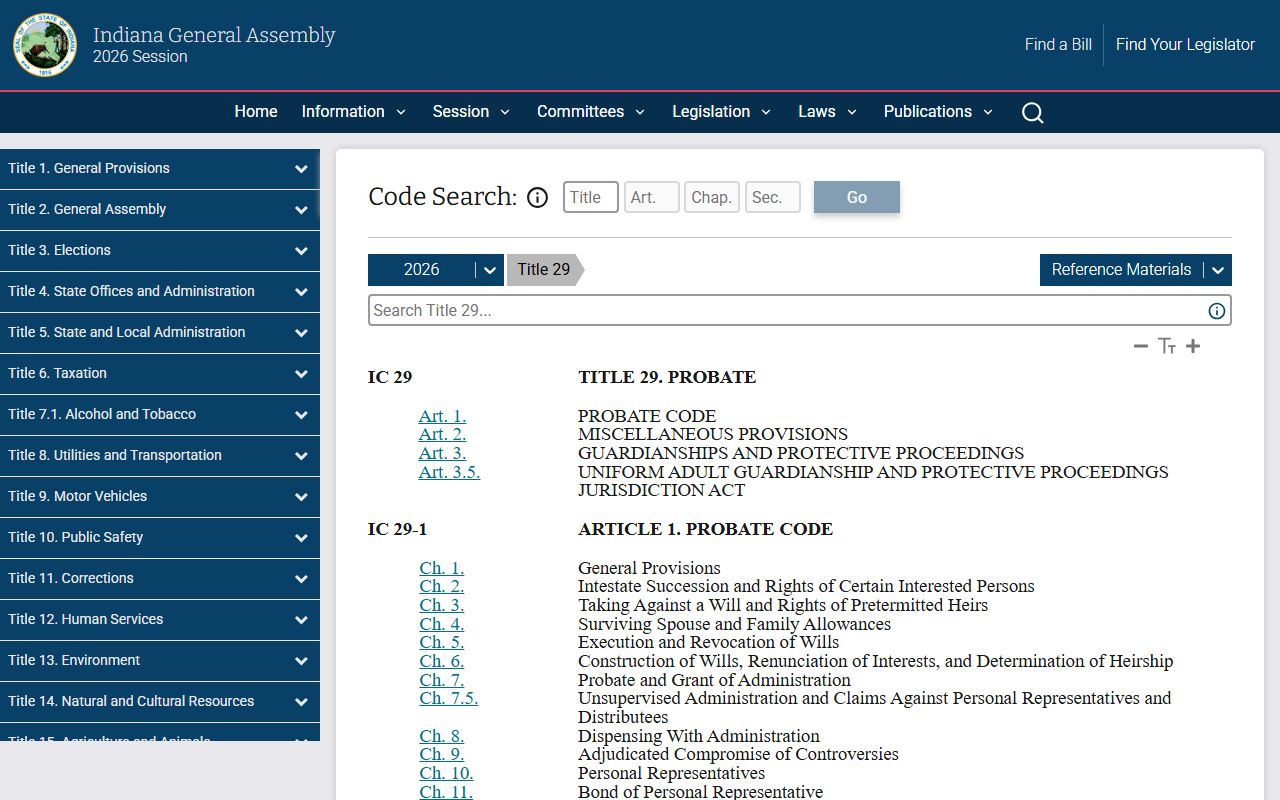 Fulton County probate records Indiana Code will deposit source