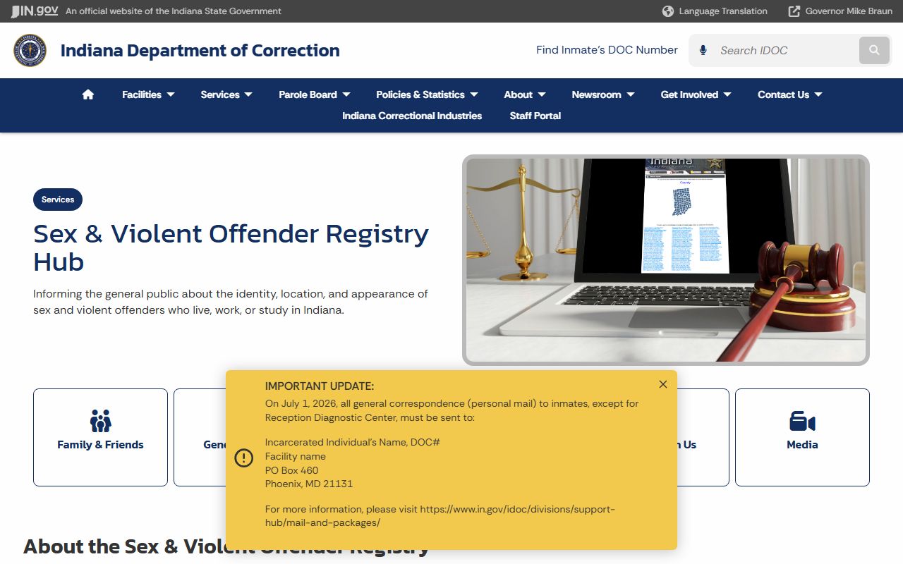 Fulton County warrant records IDOC sex and violent offender registry source